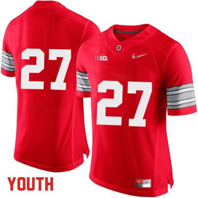 Ohio State Buckeyes Youth Only Number #27 Red Authentic Nike Diamond Quest College NCAA Stitched Football Jersey IR19V00IR